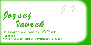 jozsef vavrek business card